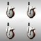 Service Caster 5 Inch 316SS Maroon Poly Swivel 1 Inch Expanding Stem Caster Set Lock Brake SCC-SS316TTLEX20S514-PPUB-MRN-1-4 - alternate 1